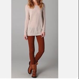Current Elliott Brown suede skinny pants